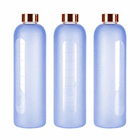 New product 1L eco custom friendly recycled Borosilicate single wall colorful frosted glass water bottle with time marker